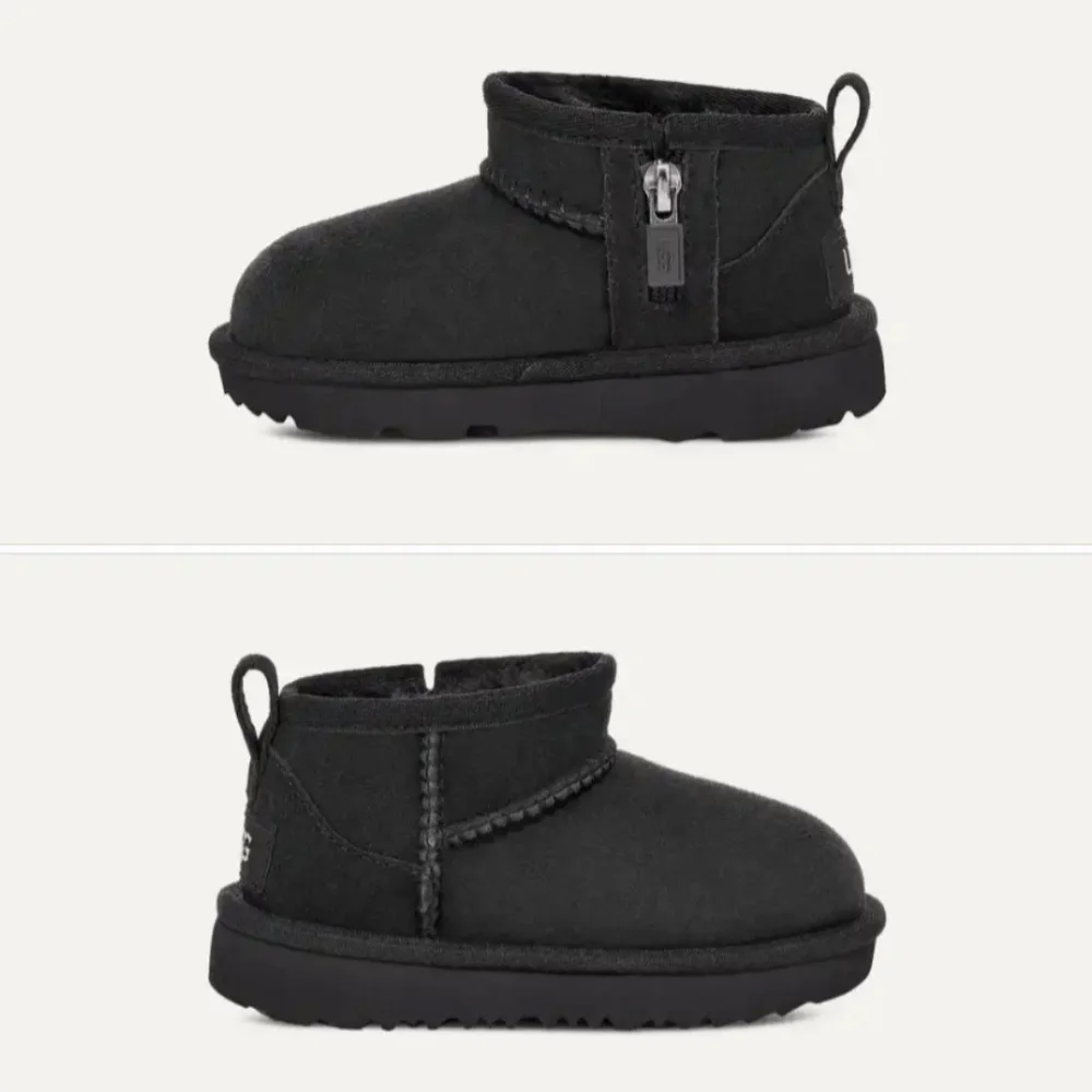 New UGG Kid's Classic Ultra Mini Bootie Little Kids Size 12 W/side Zipper - Picture 1 of 10